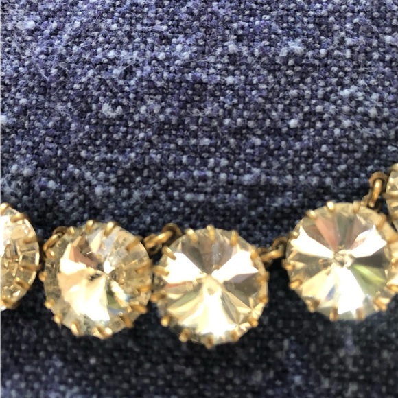 J CREW Rhinestone/Crystal and Gold Statement Necklace. - Picture 2 of 11